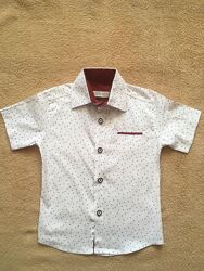 Сорочка біла з принтом Napoli, р. 98