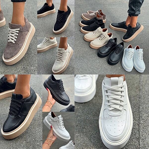 36-41 рр кросівки, кеди на платформі натуральна шкіра/замша бежевий, білий,