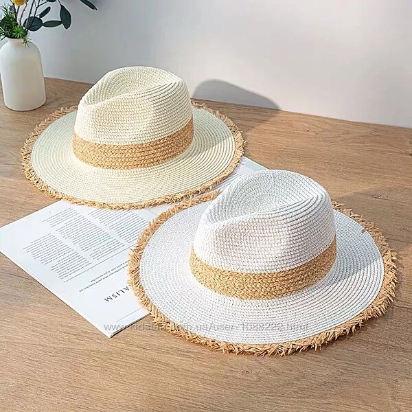 Соломенная летняя пляжная шляпа, белая шляпа бохо с бахромой