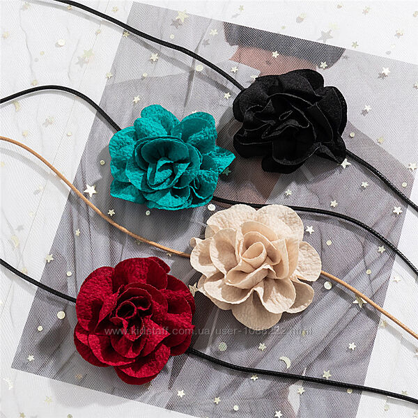 Довгий чокер мотузка квітка, квітковий намисто з квіткою