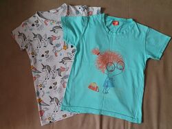 Набір футболок для дівчинки, 6-7 років, зріст 116-122 см