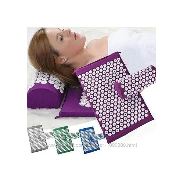 Ортопедичний килимок аcupressure mat з подушкою
