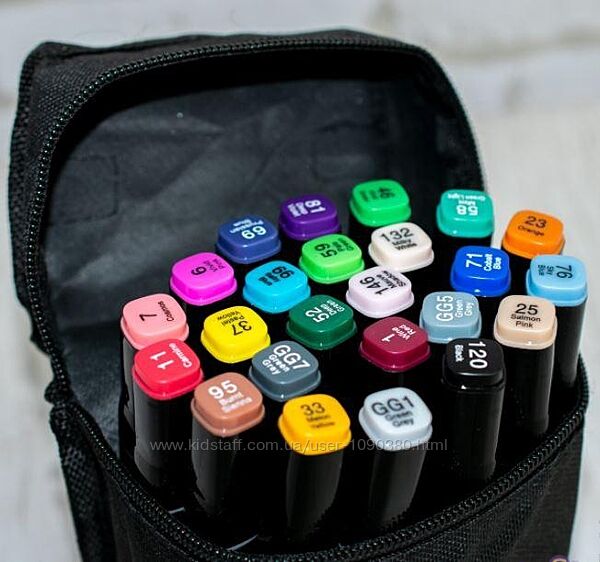 Набір скетч маркерів touch coco 24 шт в чорній сумочці