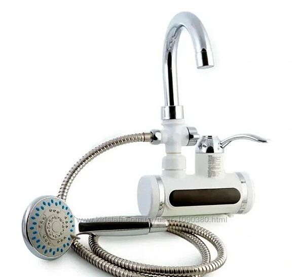 Проточний водонагрівач кран з дешем Instant Electric Heating Water Faucet 