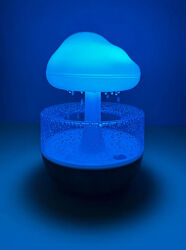 Нічник-зволожувач повітря гриб з ефектом дощу з підсвіткою RGB 