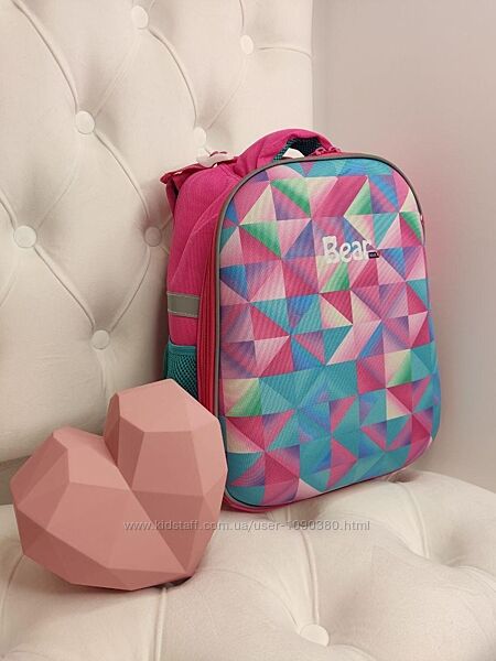 Рюкзак для дівчинки шкільна сумка портфель з каркасом райдужний