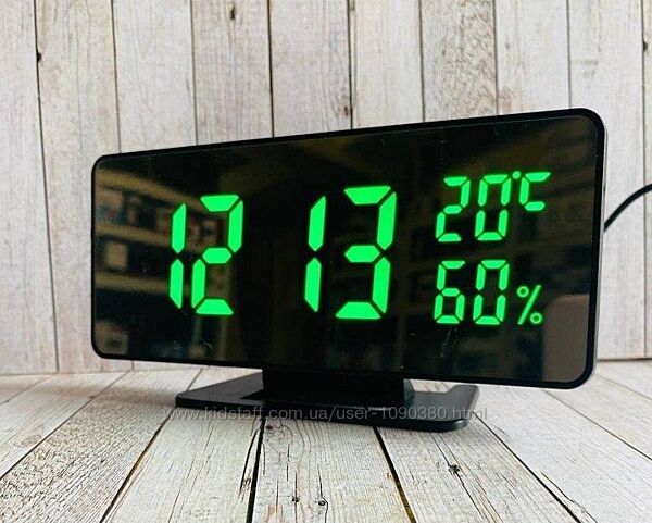  Настінний годинник електронного VST 888Y з датчиком температури