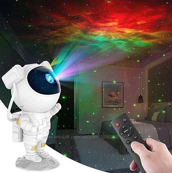 Світильник нічник Космонавт 3D проєктор всесвіту зоряне небо 