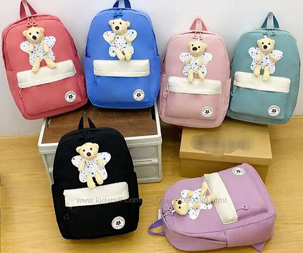 Шкільний рюкзак для дівчаток з ведмедиком