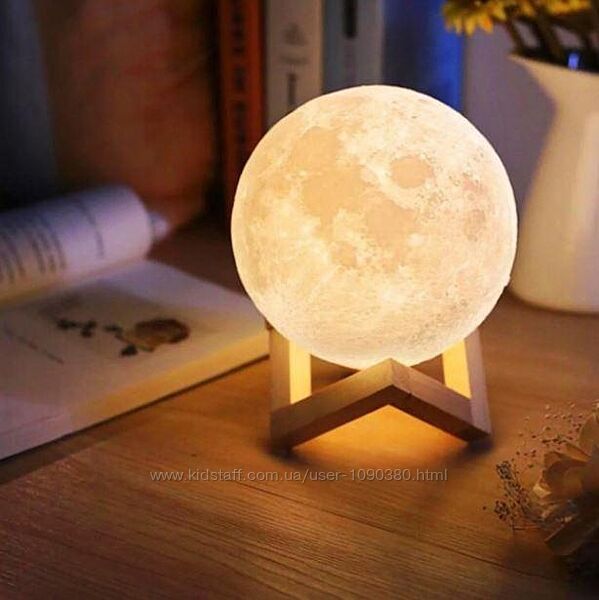 Лампа нічника Місяць 3D Magic LED Moon 15 см