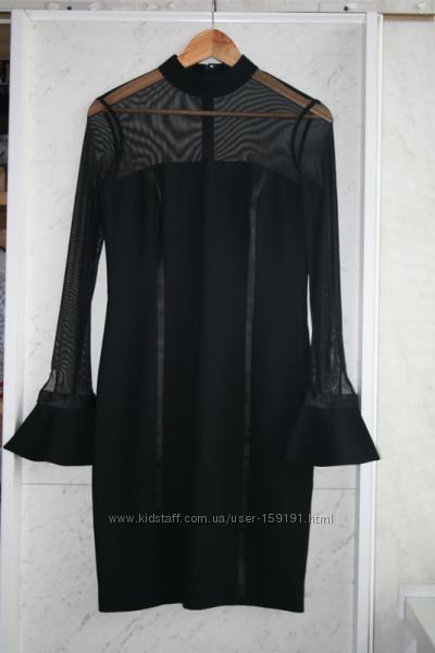 Роскошное черное платье-футляр Black Tie Oleg Cassini для подростка, US 6 р