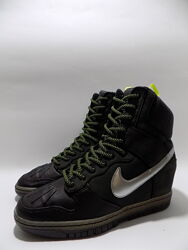 Кожаные кроссовки, сникерсы на танкетке Nike Dunk Sky HI Sneakerboot 2.0
