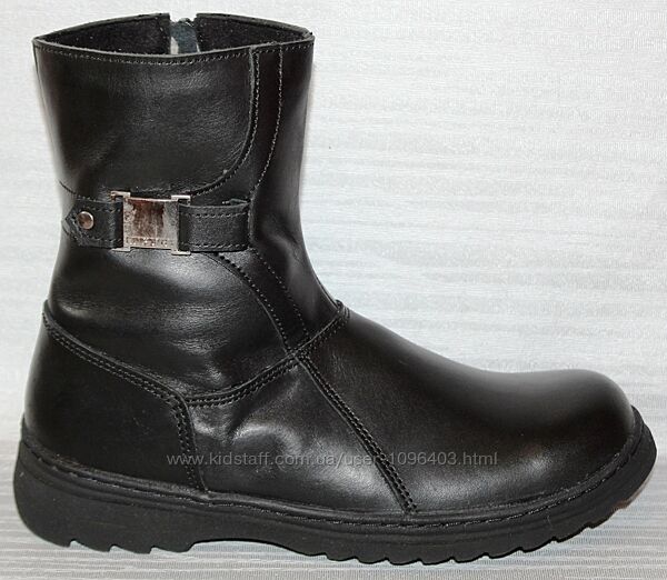 Чоботи зимові підліткові чорні від виробника модель АМП-УНР