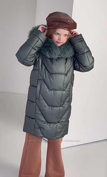 Пальто, куртка зимняя, пуховик Ева тм Mangelo Размеры 122- 158 Топ продаж