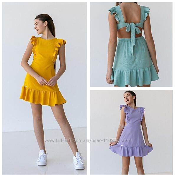 Летнее платье для девочек Консуела из хлопка размеры 146- 164 тм Suzie ТОП
