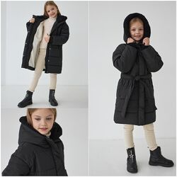 Пальто теплое зимнее Ника для девочек тм Brilliant. Размеры 122 -164