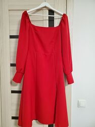 Червоне яскраве плаття розмір 46, шилося на замовлення