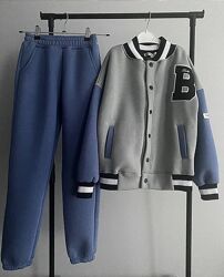 Тепленький костюм з бомбером 