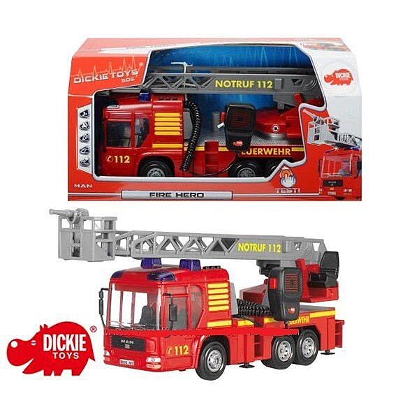 Пожежна машина Dickie з рацією, звуком і водним ефектом, 3716003