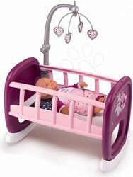 Колиска Smoby Toys Baby Nurse Прованс з мобилем 47 см 220343 ліжечко для ляльки бебі Борн ліжко ліжечко