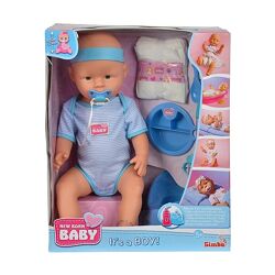 Великий функціональний Пупс лялька New Baby Born Бебі Борн 43 см Simba 5030044