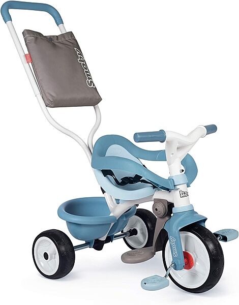 Дитячий триколісний велосипед Smoby 3-в-1 Бі Муві Комфорт, блакитний 740414