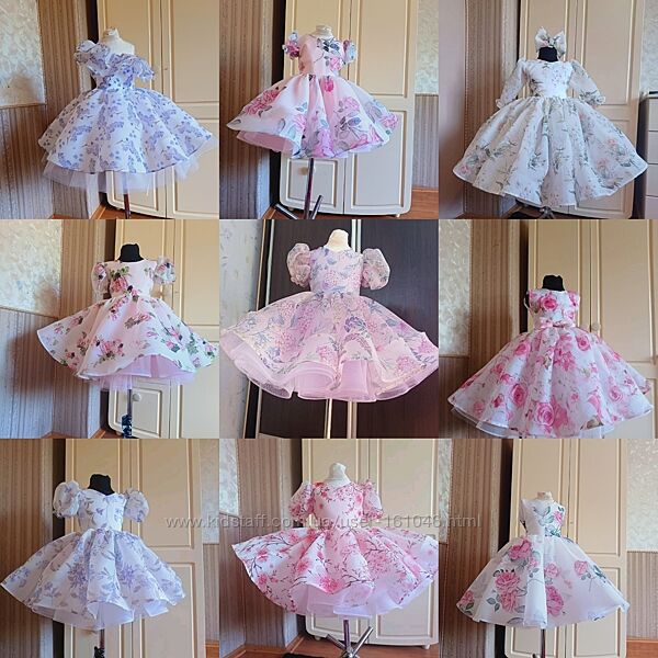 Красиві квіткові ошатні сукні для дівчинки на будь-який зріст