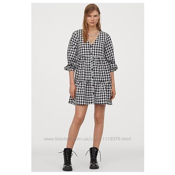 Ярусное платье плаття сукня в клетку