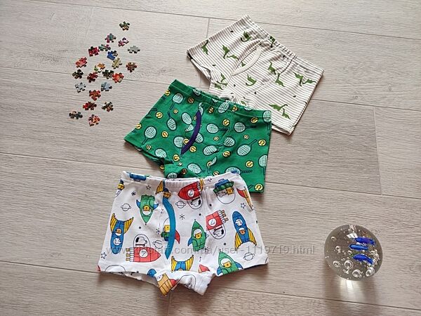 Набір трусиків від 2-10 років. 3 шт. на хлопчика арт 30