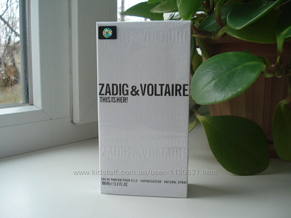 Zadig&voltaire this is her 100 мл парфюм