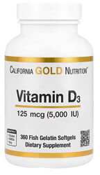 Витамин D3 холекальциферол 125 мкг 5000 МЕ 360 таблеток. Виробництво ЗША