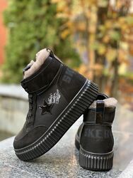 Зимові шкіряні кеди Tesla  р.32-38