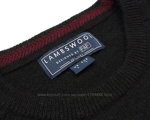 Свитер шерстяной джемпер F&F, натуральная овечья шерсть.