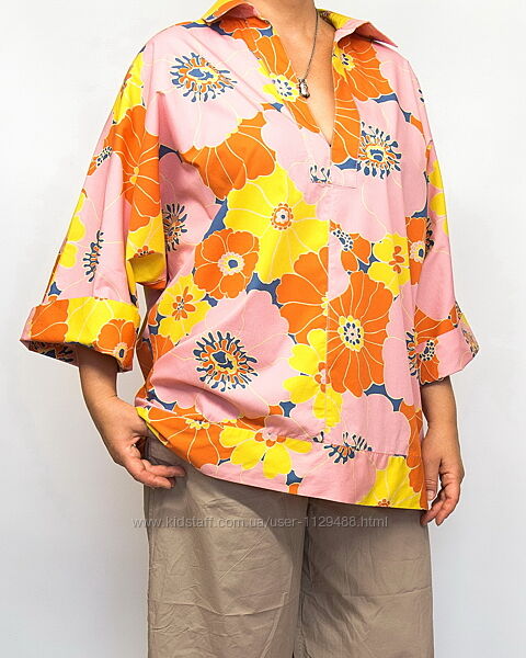 Блуза кимоно, Zara, хлопок.
