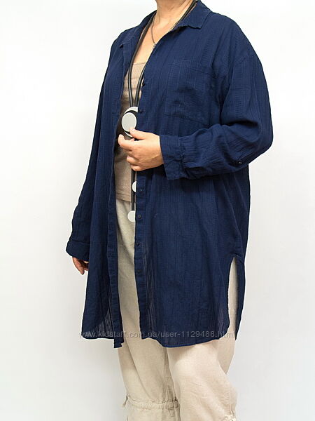 Рубашка хлопковая оверсайз F&F, хлопок.