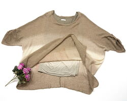 Джемпер мохеровый свободный бохо, туника Италия, мохер.