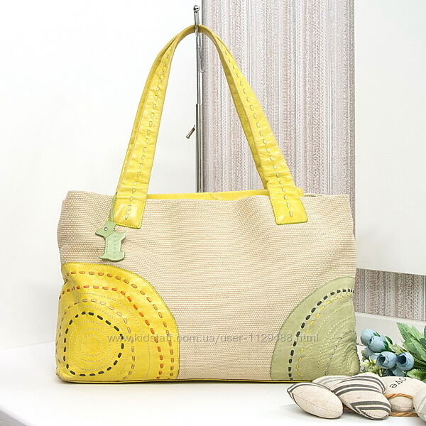 Сумка большая Radley, текстиль, натуральная кожа.