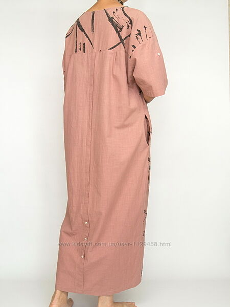 Платье длинное натуральное в бохо стиле, New Color.