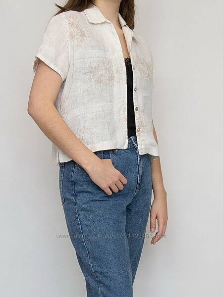 Рубашка льняная, Patsy Seddon, натуральный лен.