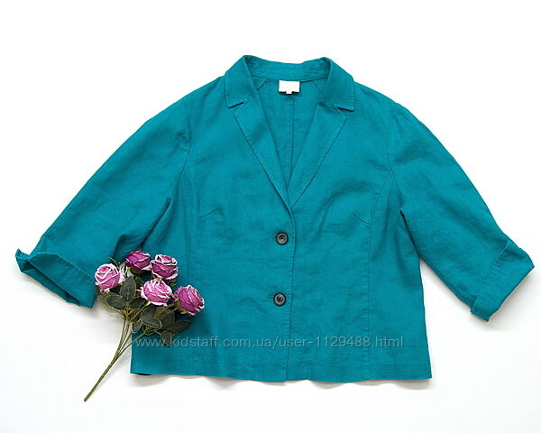 Жакет льняной, пиджак льняной East, большой размер.