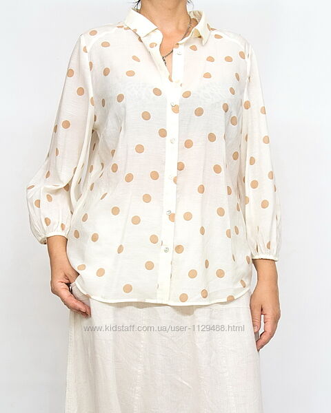 Рубашка в горох, блуза, Mint velvet.