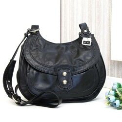 Сумка кожаная черная Next, натуральная кожа.