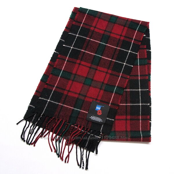 Шарф шерстяной в клетку, The Royal British Legion, шерсть.