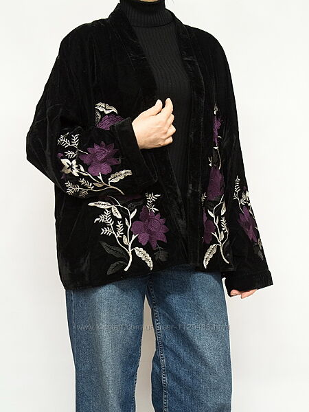 Накидка бархатная, кимоно, George. Большой размер.