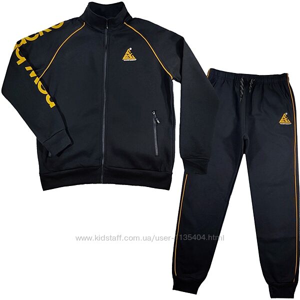 Костюм чоловічій зимовий утепленний на флісе чорний S