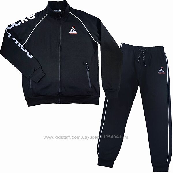 Костюм чоловічій зимовий утепленний на флісе чорний M, XL