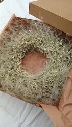 Інтерєрний вінок овес, ковила, бриза, очерет