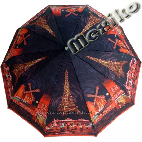 Модный зонт ZEST полуавтомат, серия 10 спиц, Мулен Руж