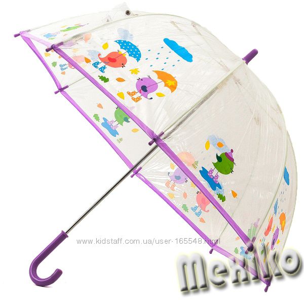 Прозрачный детский зонт Zest, произв. Англия. Расцветка Птички