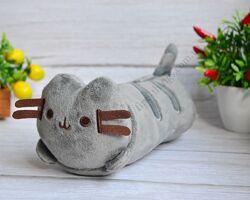 Плюшевий мякий пенал кіт Пушин плюшевый котик Pusheen cat